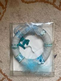 Coccarda nascita maschio - colore azzurro Seletti