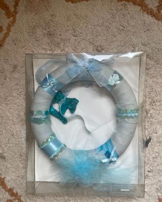 Coccarda nascita maschio - colore azzurro Seletti