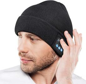 Cappellino bluetooth con microfono nero unisex