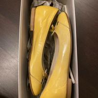 ballerine in vero cuoio gialle