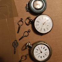 lotto orologi tasca e portachiavi vintage 