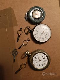 lotto orologi tasca e portachiavi vintage 