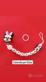 catenella portaciuccio con nome prrsonalizzabile