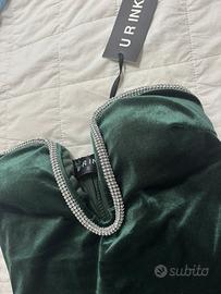 Abitino velluto verde di urink nuovo