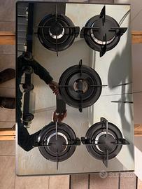 Piano Cottura in Vetro a gas 5 fuochi