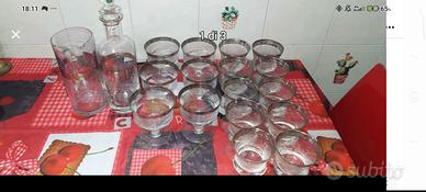 caraffa con bicchieri '800