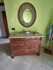 Cassettone Antico Carlo X in noce