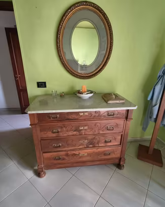 Cassettone Antico Carlo X in noce