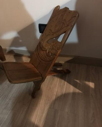 Coppia di seggiole etniche