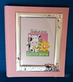 Album foto bambina cornice argento Nuovo