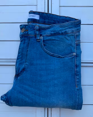 Jeans Uomo Zara Tg. 46 Denim Slim Fit Pantaloni