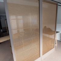 separé design con lamiera forata champagne – 110×2