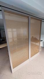 separé design con lamiera forata champagne – 110×2