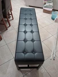 Panca in ecopelle nera