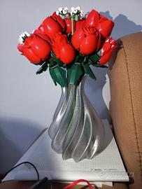 vaso grigio brillantinato 💐  fiori 