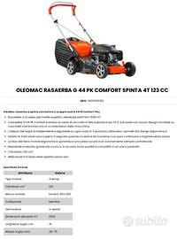 Rasaerba OLEOMAC 450K 123cc