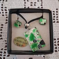 Collana e orecchini vetro di Murano Made in Italy