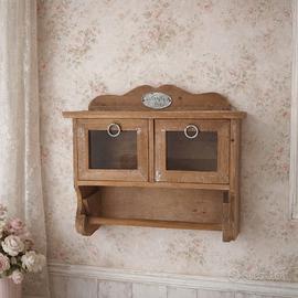 portarotolo vintage in legno country 