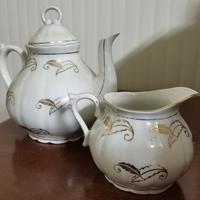 antica teiera e lattiera in porcellana Bavaria 