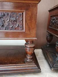 coppia di fioriere in legno