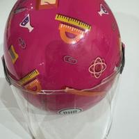 Casco bambina fucsia BHR - tema “ scuola “