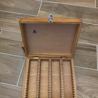 3 Scatole porta diapositive vintage in legno