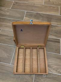 3 Scatole porta diapositive vintage in legno