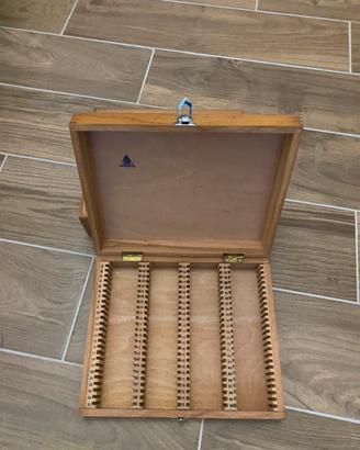 2 Scatole porta diapositive vintage in legno