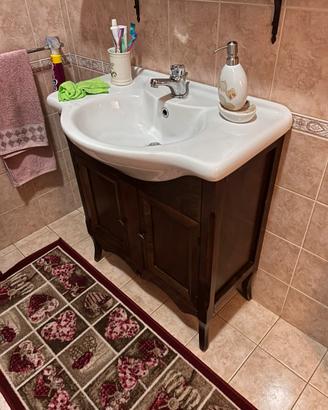 Mobile bagno legno scuro