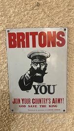 Targa in ferro smaltato vintage