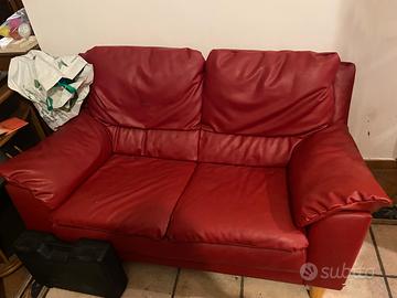 Coppia di divani in ecopelle impermeabile