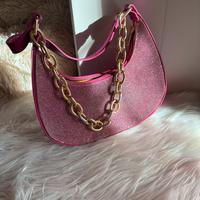 Borsa glitterata rosa