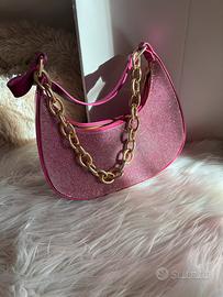 Borsa glitterata rosa