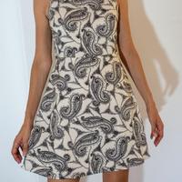 Abito donna MNG Suit sbracciato bianco fantasia