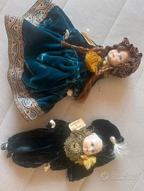 Coppia di bambole in ceramica