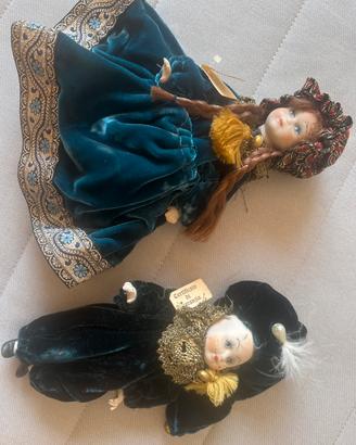 Coppia di bambole in ceramica