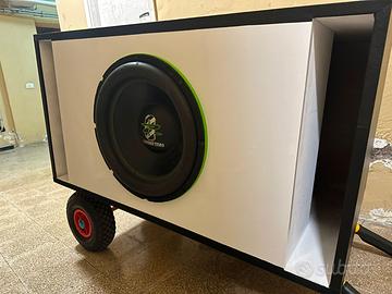 Box Subwoofer 15" Reflex 230L SPL - Pelle e Lucida