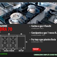 Cucina completa professionale a Gas mod. LONDRA 70