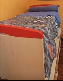 Letto rialzato con secondo letto 