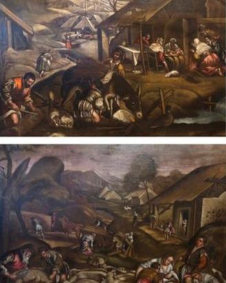 Coppia dipinti 600 seguace di Jacopo Bassano