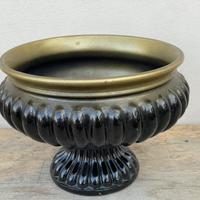 Cachepot / porta vaso nero ed oro