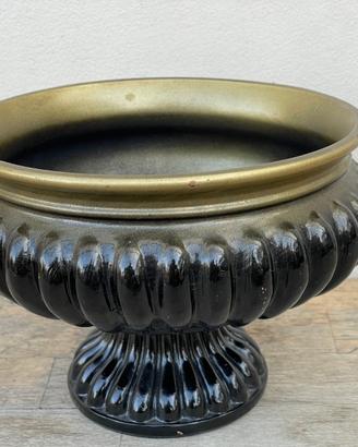 Cachepot / porta vaso nero ed oro