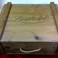 Antica cassetta in legno vini portoghesi Vintage