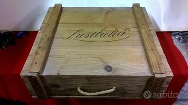 Antica cassetta in legno vini portoghesi Vintage
