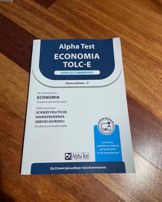 Economia TOLC-E esercizi 978-8848325424