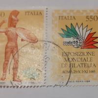 Francobollo Italia - Doppio - Arte Etrusca - Espos