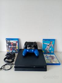 PlayStation 4 slim con controller, cavi e giochi 
