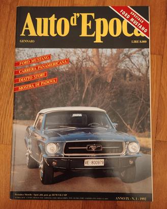 rivista Auto d'epoca 1992 Ford Mustang 1967 