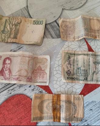 lotto banconote vintage straniere e italiane 