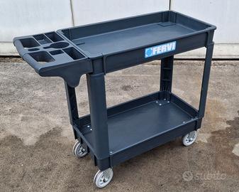 Carrello a 2 vasche in polipropilene come nuovo